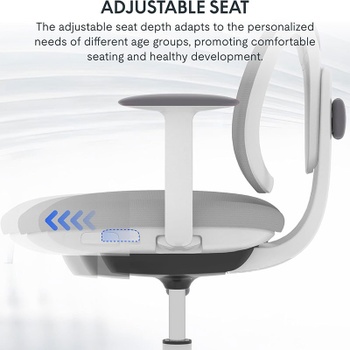 Detská ergonomická stolička SC04G, šedá - B