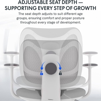Detská ergonomická stolička SC04G, šedá - B