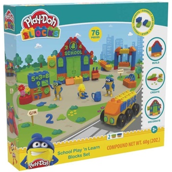 Stavebnica School Play 'n Learn, 76 dielov, 60 g modelíny, viacfarebná - N