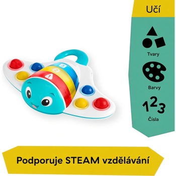 Hračka pre bábätká Baby Einstein Stingray Popper, od 6 mesiacov, viacfarebná - N