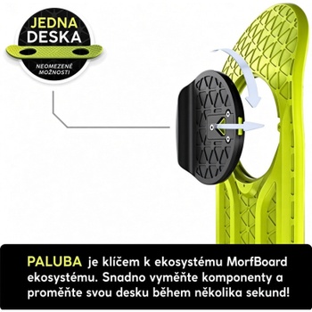 Balančný nadstavec Morfboard 76063-11L, valec, čierno/žltá - N