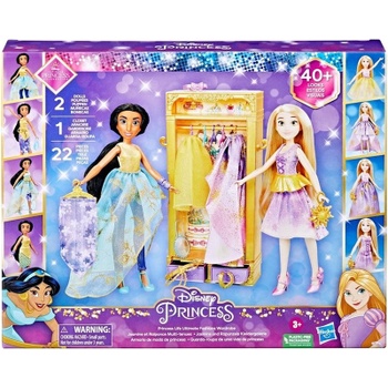 Šatníková skriňa s bábikami Jazmína a Rapunzel F5066, 28 cm, viacfarebná - N