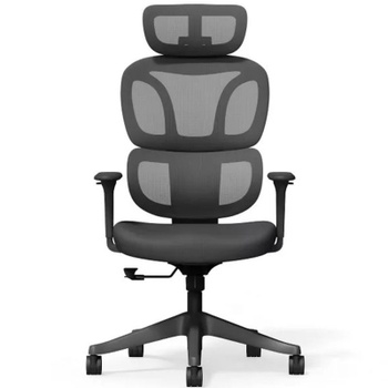 Ergonomická kancelárska stolička BS5BB black, nastaviteľné podrúčky, čierna - A