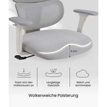 Ergonomická kancelárska stolička BS5WG-PRO, šedá - A