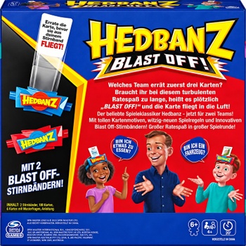 Spoločenská hra Hedbanz Blast Off, 2 tímy, od 6 rokov, NEMECKÝ JAZYK - N