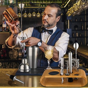 ASelected koktejlový šejkr 750 ml nerezový koktejlový mixér s vestavěným barmanským sítkem, šejkr