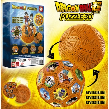 3D puzzle Build&Play Dračia lopta, 32 dielikov, 12,5 cm, oranžová - N