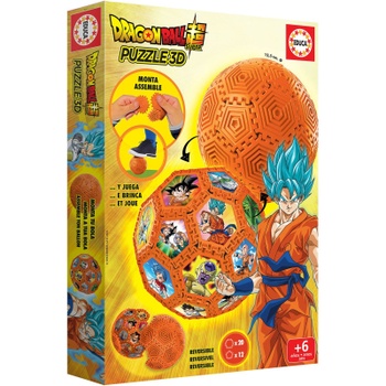 3D puzzle Build&Play Dračia lopta, 32 dielikov, 12,5 cm, oranžová - N