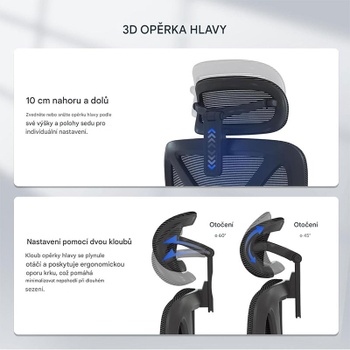 Ergonomická kancelárska stolička C7DG-Lite-Pro-V2, tmavo šedá - N