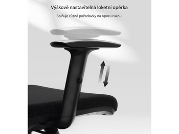 Kancelárska stolička BS3B-V2 s ramienkom na oblečenie, čierna - B