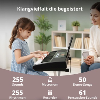 Podsvietené klávesy s mikrofónom McGrey LK-6120-MIC, čierne - A