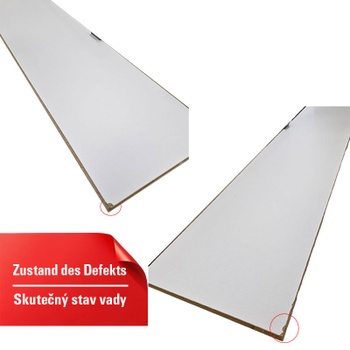 Televízny stolík Caprice, 150 x 50 x 31,4 cm, bielo/zlatý - B