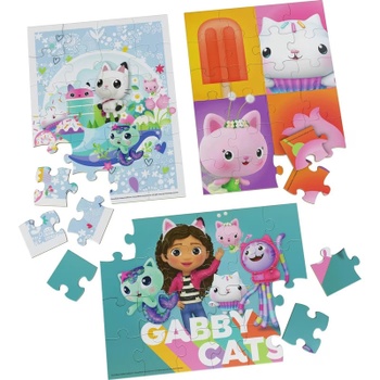Drevené puzzle 6066549 Gábinin kúzelný domček, 72 dielikov, 3 motívy - N