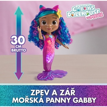 Bábika morská panna Sing & Shine Gabby, 30 cm, svetlo a zvuk, NEMECKÝ JAZYK, viacfarebná - N