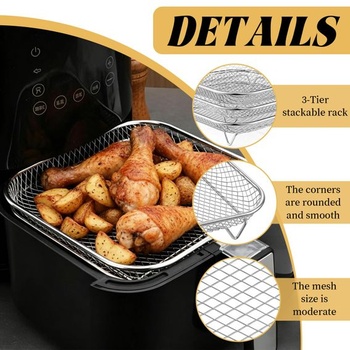 Súprava 8 košíkov pre teplovzdušnú fritézu