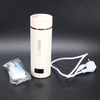 Malá cestovní konvice o objemu 450 ml - 6 v 1 cestovní konvice s ukazatelem teploty, mini přenosný