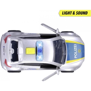 Policajné auto Audi RS3, 15 cm, 1:32, strieborná - N