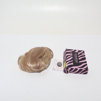 FESHFEN Parochne s čipkovou prednou časťou a ofinou, 45 cm dlhé Dámske parochne Špinavo blond Umelé