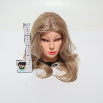 FESHFEN Parochne s čipkovou prednou časťou a ofinou, 45 cm dlhé Dámske parochne Špinavo blond Umelé