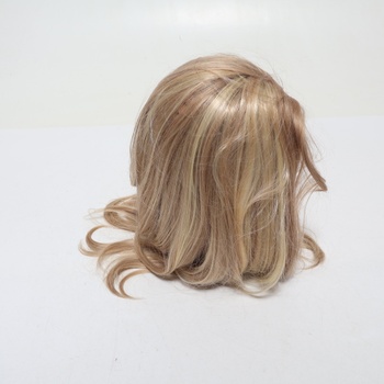 FESHFEN Parochne s čipkovou prednou časťou a ofinou, 45 cm dlhé Dámske parochne Špinavo blond Umelé