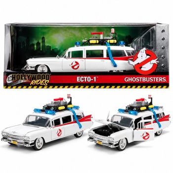 Kovový model Cadillac Ecto-1 Ghostbusters, 1/24, 20 cm, biely - N