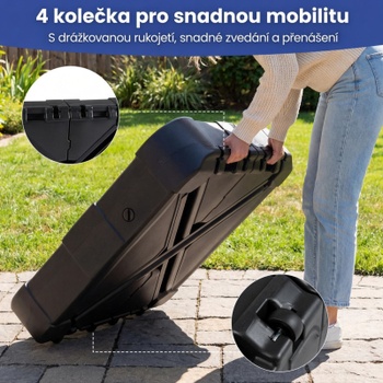 Základňa k previsnutému slnečníku GC-VVRZO-B, 89 x 89 x 20 cm, čierna - N