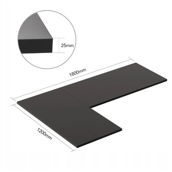Stolová doska PR18012-Black-FSC-V2, 180x120 cm, čierna - B