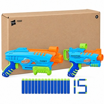 Sada 2 blasterov Junior Ultimate Starter, 15 šípok, viacfarebná - N