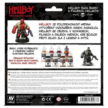 Súprava akrylových farieb Hellboy Paint Set s figúrkou, viacfarebná - N