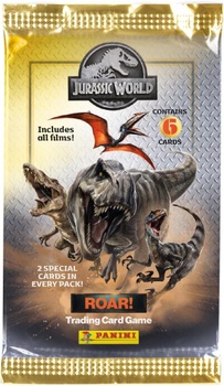 Kartová hra Jurassic World ROAR!, 24 balíčkov po 6 kartách, viacfarebná - N