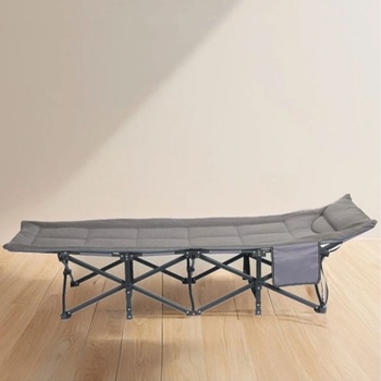 Skladacie turistické lehátko 187 × 68 cm, šedé - A