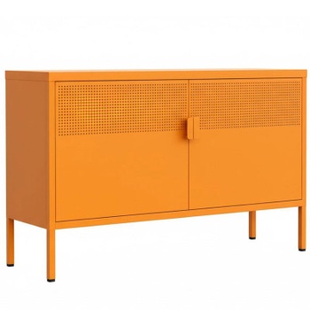 Úložná skříňka s dvojitými dveřmi CB10-H-O-V3, 100 x 40 x 64 cm, oranžová - A