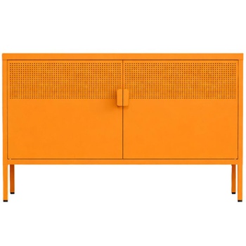 Úložná skříňka s dvojitými dveřmi CB10-H-O-V3, 100 x 40 x 64 cm, oranžová - A