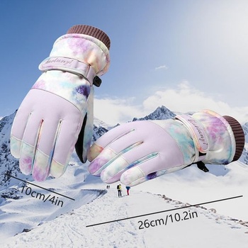 Dámske lyžiarske rukavice LEcylankEr, zimné rukavice s dotykovým displejom, nepremokavé snowboardové