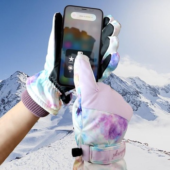 Dámske lyžiarske rukavice LEcylankEr, zimné rukavice s dotykovým displejom, nepremokavé snowboardové