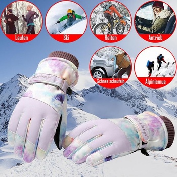 Dámske lyžiarske rukavice LEcylankEr, zimné rukavice s dotykovým displejom, nepremokavé snowboardové