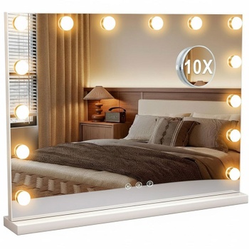 Toaletný stolík H1000DE, LED zrkadlo, 50 x 40 cm - A