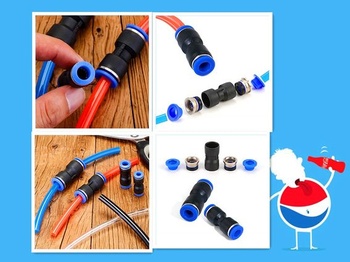 24 kusov 10mm rýchlospojok Air Push, pneumatické násuvné spojky, pneumatické konektory,