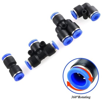24 kusov 10mm rýchlospojok Air Push, pneumatické násuvné spojky, pneumatické konektory,