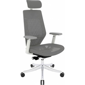 Ergonomická kancelárska stolička BS11G-PRO, s lakťovou opierkou, sivá - B