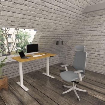 Ergonomická kancelárska stolička BS11G-PRO, s lakťovou opierkou, sivá - B