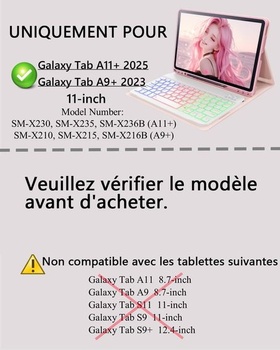 Puzdro s klávesnicou a myšou pre Samsung Galaxy Tab A9+ Plus (2023)/Tab A11+ Plus (2025), 11 palcov,