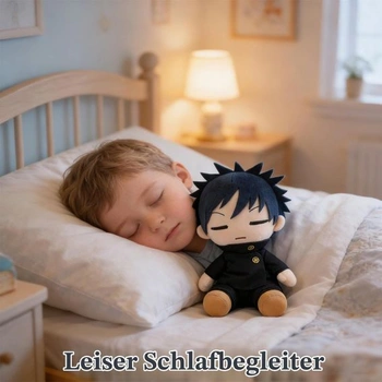 STOAT® Jujutsu Kaisen Megumi Fushiguro Plyšová hračka, 23 cm sedící anime zboží, měkká PP bavlna,