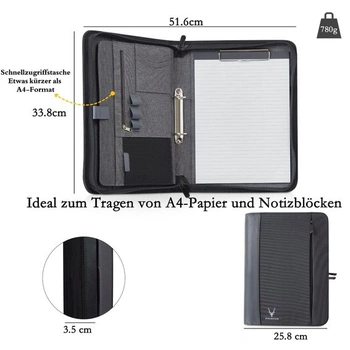 Konferenční složka AMKSONS A4 se zipem