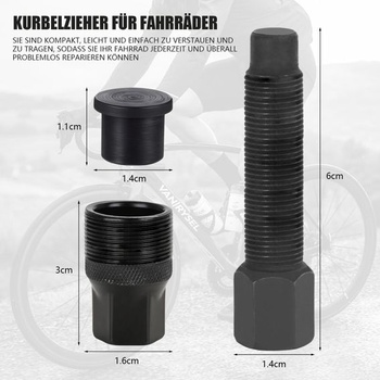 Sťahovák na pedále, sťahovák na kľučky bicyklov, sťahovák na stredové zloženie elektrobicyklov,