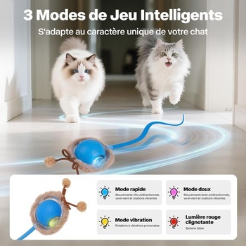 Pet Prime Inteligentná interaktívna lopta pre mačky – Automatická hračka, Dobíjacia cez USB – 3
