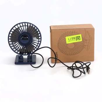 USB ventilátor, mini stolní ventilátor se 3 rychlostmi, přenosný malý ventilátor do kanceláře,