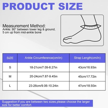 Bandáž členka Beugo, nastaviteľná opora členku, čierna, veľkosť L