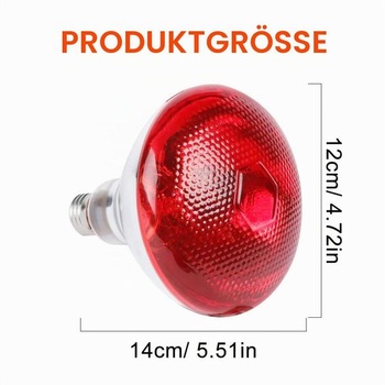Tepelná lampa pro plazy do terária, 250W žárovka pro plazy, infračervená tepelná lampa s paticí