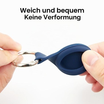 Balenie 4 puzdier na kľúčenky Apple AirTag, IPX8 pre AirTag 1 a 2, čierna, biela, ružová, modrá